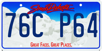 SD license plate 76CP64