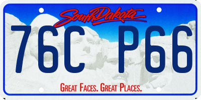 SD license plate 76CP66