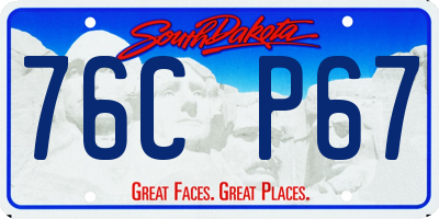 SD license plate 76CP67