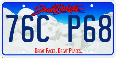 SD license plate 76CP68