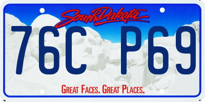 SD license plate 76CP69