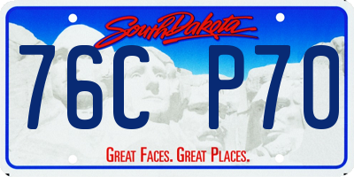 SD license plate 76CP70