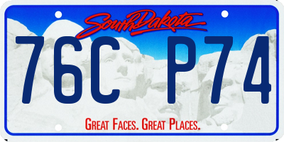 SD license plate 76CP74