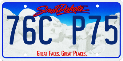 SD license plate 76CP75
