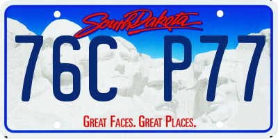 SD license plate 76CP77