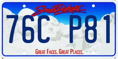 SD license plate 76CP81