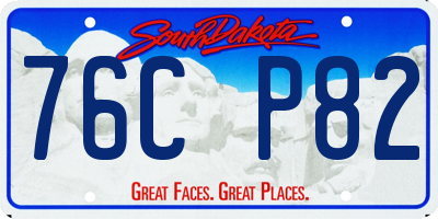 SD license plate 76CP82