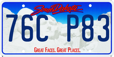 SD license plate 76CP83