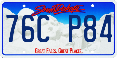 SD license plate 76CP84