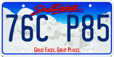 SD license plate 76CP85
