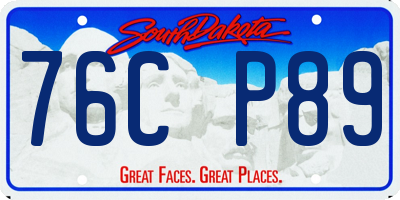 SD license plate 76CP89