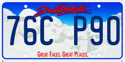SD license plate 76CP90