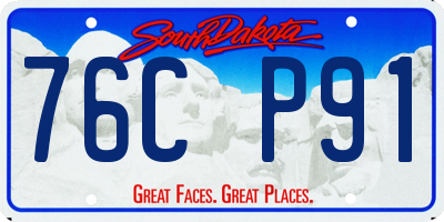 SD license plate 76CP91