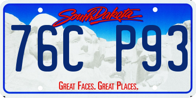 SD license plate 76CP93