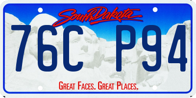 SD license plate 76CP94
