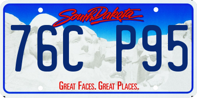 SD license plate 76CP95