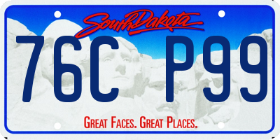 SD license plate 76CP99