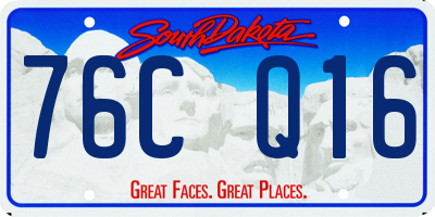SD license plate 76CQ16