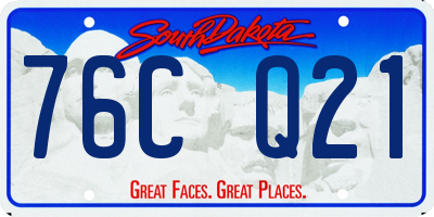 SD license plate 76CQ21