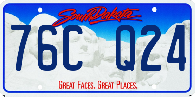 SD license plate 76CQ24