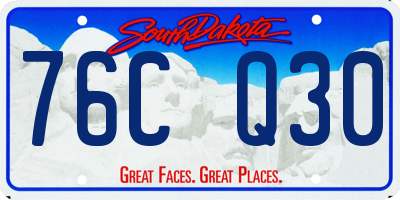 SD license plate 76CQ30