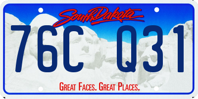 SD license plate 76CQ31