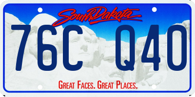 SD license plate 76CQ40