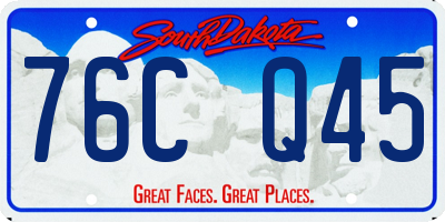 SD license plate 76CQ45