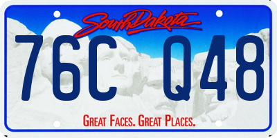 SD license plate 76CQ48