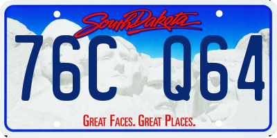 SD license plate 76CQ64
