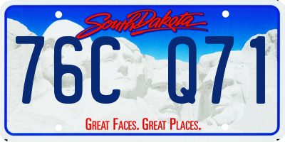 SD license plate 76CQ71