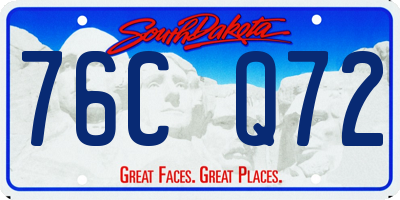 SD license plate 76CQ72