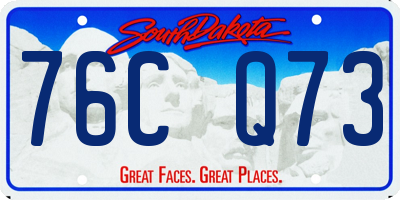 SD license plate 76CQ73