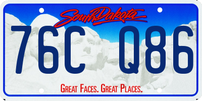 SD license plate 76CQ86