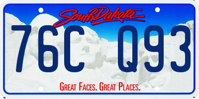 SD license plate 76CQ93