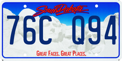 SD license plate 76CQ94