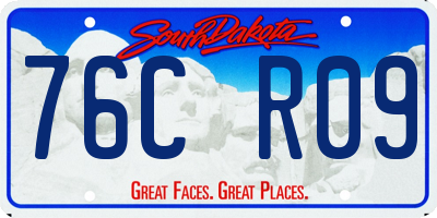 SD license plate 76CR09