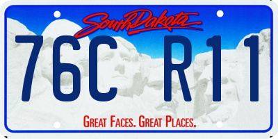 SD license plate 76CR11