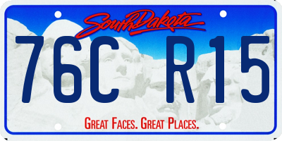 SD license plate 76CR15