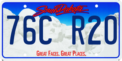 SD license plate 76CR20