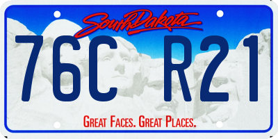 SD license plate 76CR21