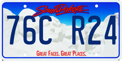 SD license plate 76CR24