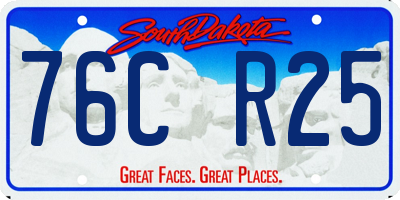 SD license plate 76CR25