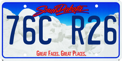 SD license plate 76CR26