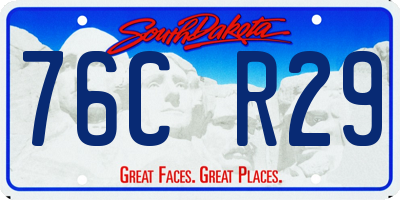SD license plate 76CR29