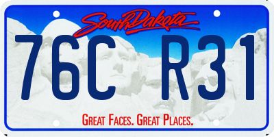 SD license plate 76CR31