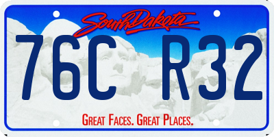 SD license plate 76CR32