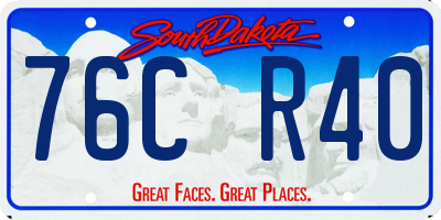 SD license plate 76CR40