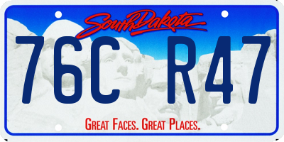 SD license plate 76CR47
