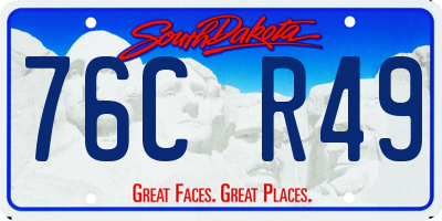 SD license plate 76CR49